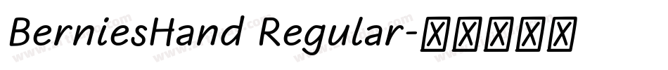 BerniesHand Regular字体转换